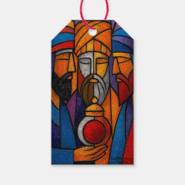 Etiquetas Para Regalos Modern Stained Glass Three Wise Men