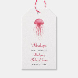 Etiquetas Para Regalos Modern Watercolor Jellyfish Girl Baby Shower Favor