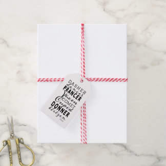 Etiquetas Para Regalos Modern Xmas Gift Tag | Santa's Reindeer Typography