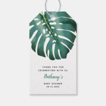 Moderna Baby Shower Tropical Greenery