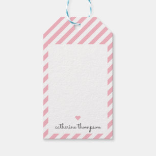 Etiquetas Para Regalos Moderna escritura hispana color rosa de Rubor