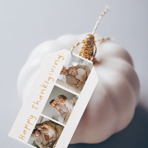 Etiquetas Para Regalos Moderna foto colectiva y feliz día de gracias