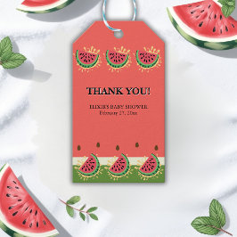 Etiquetas Para Regalos Moderna sandía Splash Baby Shower