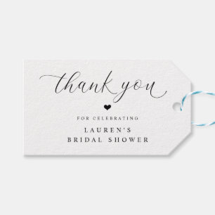Etiquetas Para Regalos Moderna Y Elegante Ducha De Novias Gracias A Favor