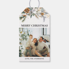 Etiquetas Para Regalos Moderna y elegante vegetación y foto | Navidades n