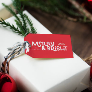 Etiquetas Para Regalos Moderna y mínima tipografía alegre y brillante