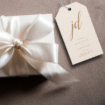 Etiquetas Para Regalos Moderno Boda de monograma minimalista elegante de<br><div class="desc">Moderno Minimal Elegante caligrafía Script Monograma Boda Etiquetas de regalo Añade un toque de elegancia a tus favores matrimoniales con estas impresionantes, modernas, minimalistas y elegantes etiquetas de regalo de guión de caligrafía. Diseñadas con la clásica salud de las novias, el cobre y el oro, estas etiquetas son la manera...</div>