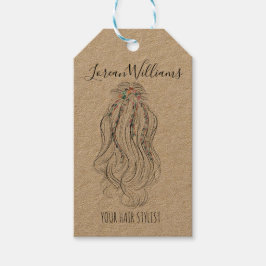 Etiquetas Para Regalos Moderno Boho Wildflower Bridal Hair Estilista Flor