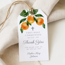Moderno Botánico Cítrico Gracias Primera Comunión 