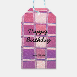 Etiquetas Para Regalos Moderno Chic Glamour Rosa Purpura Brillante