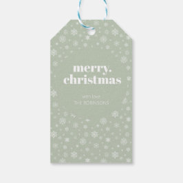 Etiquetas Para Regalos Moderno Feliz Navidad Sage Green WinPattern
