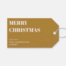 Etiquetas Para Regalos Moderno Mínimo Contemporáneo Oro Feliz Navidad