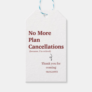 Etiquetas Para Regalos Moderno No Más Cancelaciones De Planes Personaliza