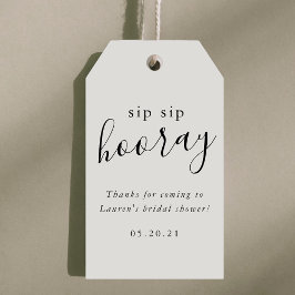 Etiquetas Para Regalos Moderno Sip Sip Blanco Negro Hooray Bridal Shower