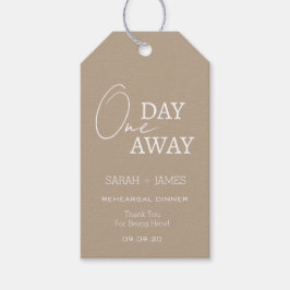 Etiquetas Para Regalos Moderno Taupe Un Día Antes Cena De Ensayos