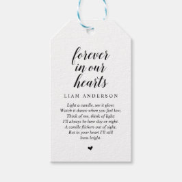 Etiquetas Para Regalos Moderno y elegante Black, Funeral Memorial Service