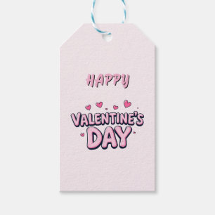 Etiquetas Para Regalos Moderno y elegante corazón rosa del Día de San Val