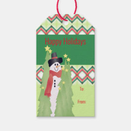 Etiquetas Para Regalos Moderno y lindo hombre de nieve