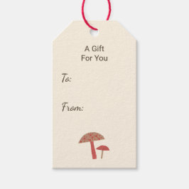 Etiquetas Para Regalos Modernos champiñones de mediados del siglo XX Arte