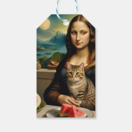 Etiquetas Para Regalos Mona Lisa & su gato  -  Vibraciones de verano 
