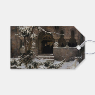 Etiquetas Para Regalos Monasterio en la nieve de invierno (por Karl Lessi