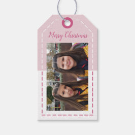 Etiquetas Para Regalos Monograma acuarela de color pastel rosa corazón co
