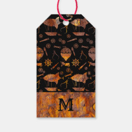 Etiquetas Para Regalos Monograma de aeródromos turbulentos