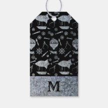 Monograma de aviones Zinc Steampunk Silver