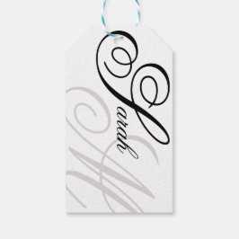 Etiquetas Para Regalos Monograma elegante de tipografía