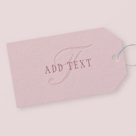 Etiquetas Para Regalos Monograma elegante | Oro rosa