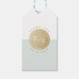 Etiquetas Para Regalos Monograma minimalista moderno editable en color