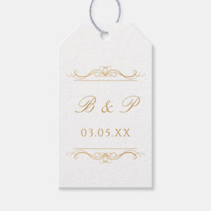 Etiquetas Para Regalos Monograma Personalizada Moderna Elegante Bodas Let