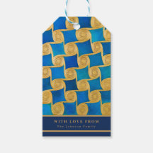 Monograma personalizado del antiguo Egipto azul y