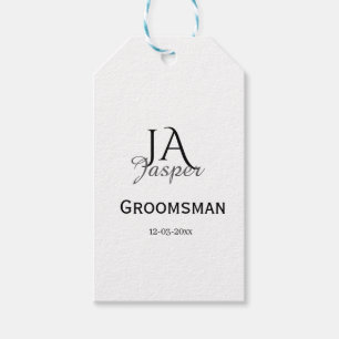 Etiquetas Para Regalos Monograma personalizado padrino mejor hombre nombr