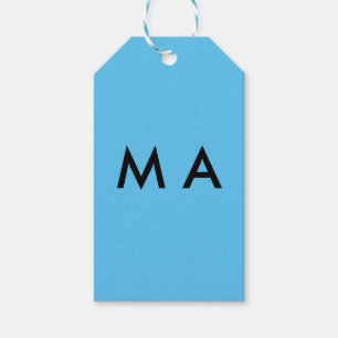 Etiquetas Para Regalos Monograma simple añade tu letra de nombre hombre m