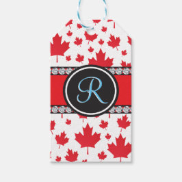 Etiquetas Para Regalos Monograma único de presupuesto de bandera de Canad