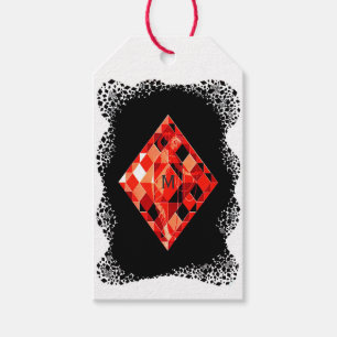 Etiquetas Para Regalos Monogrammed Ruby Birthstone