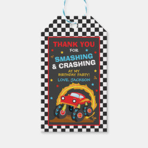 Etiquetas Para Regalos Monster Truck Rally Birthday Party Decor Favor