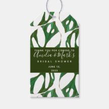 Monstera Adansonii Leaf Bridal Shower Square Stick
