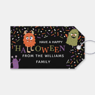Etiquetas Para Regalos Monstruos Lindos Feliz Halloween Boo Basket