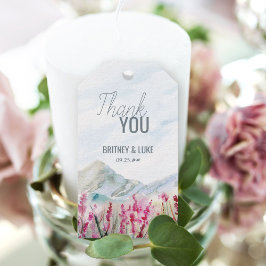 Etiquetas Para Regalos Montaña Boda Watercolor Flora silvestre Meadow
