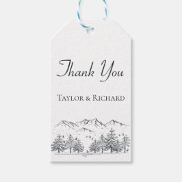 Etiquetas Para Regalos Montaña Gracias naturaleza Boda Árboles
