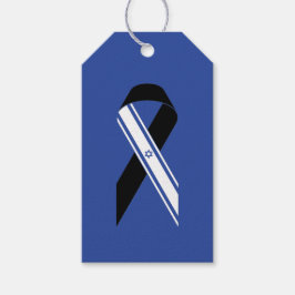 Etiquetas Para Regalos Monumento a la bandera negra de Israel Hanukkah bl