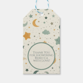 Etiquetas Para Regalos Moon and Stars Boho Baby Adoption Shower