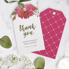 Etiquetas Para Regalos Morple Watercolor Floral Gracias A Cualquier Favor