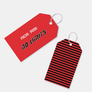 Etiquetas Para Regalos Motivación Fitness Rojo