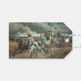 Etiquetas Para Regalos Motor de fuego vintage (por Eugène Burnand)