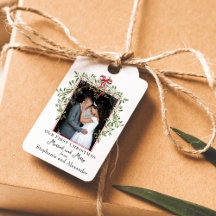 Muérdago Elegante Primera Navidad Casados Foto