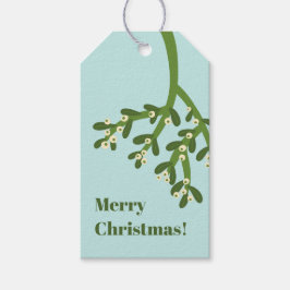 Etiquetas Para Regalos Muérdago personalizado de Navidad moderno