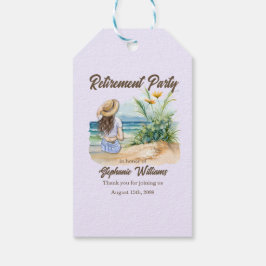 Etiquetas Para Regalos Mujer elegante tema de playa de retiro femenino
